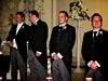 The groom and groomsmen await the grand entrance