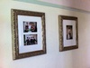 Our beautiful wedding photos, framed in gorgeous frames get hung.