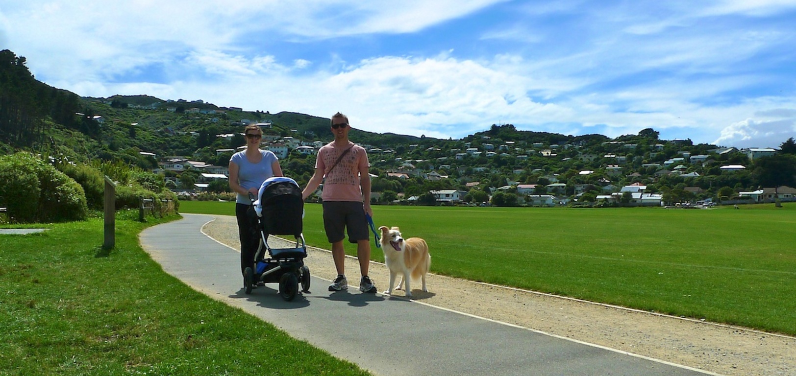 First family outting - a few turns around the park.