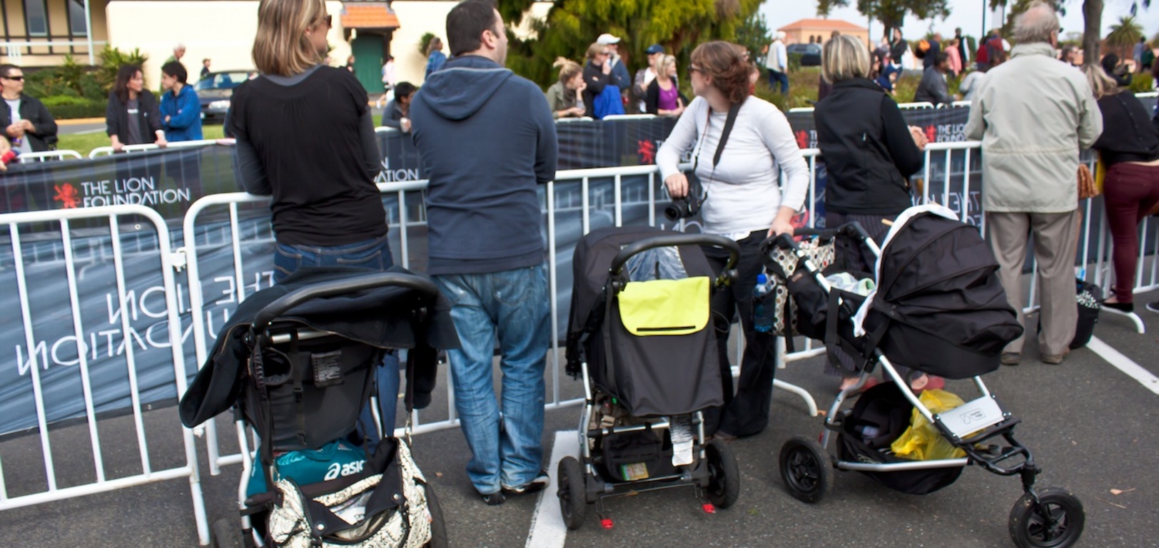 Waiting at the finishing line