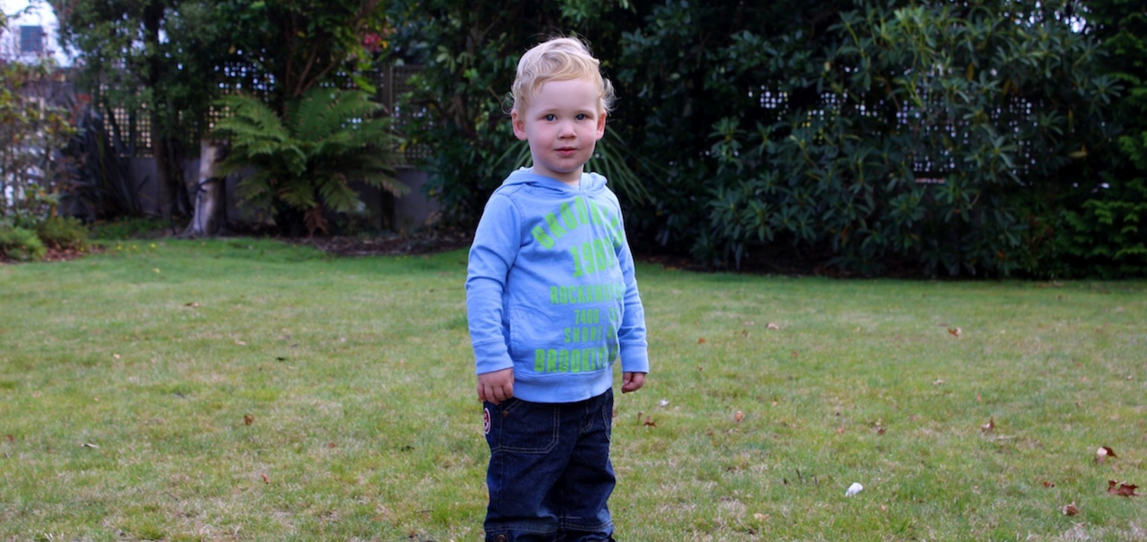 Ben, hanging on the lawn