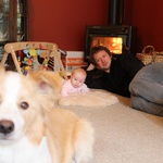 Family time by the fire