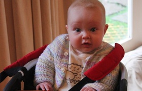 7 Month old Olive gets a new room