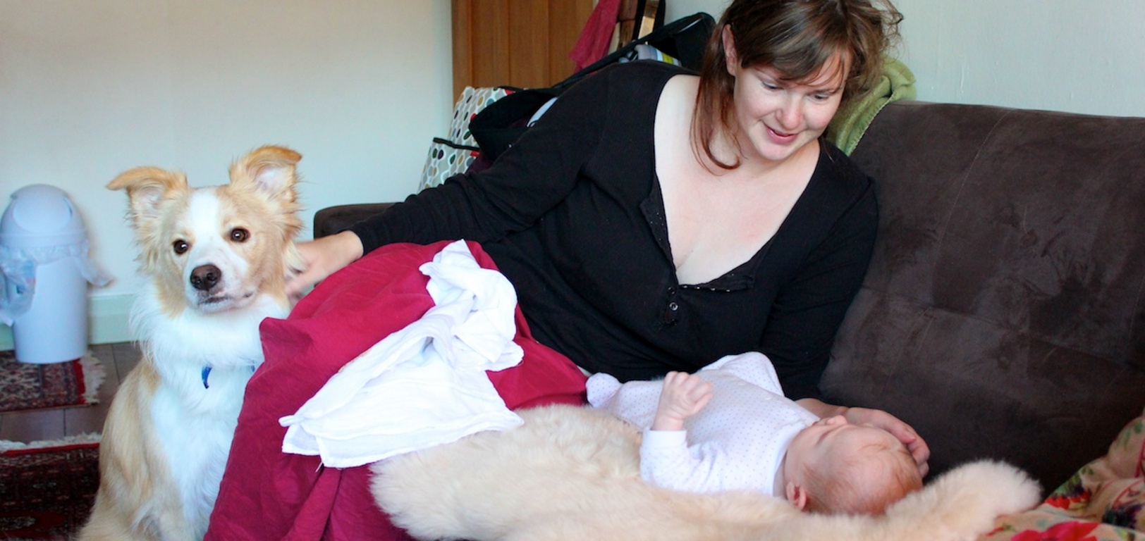 Some couch time with Mum & Mr Stinkle.