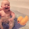 Fun in the bath with Duckie.