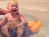 Fun in the bath with Duckie.