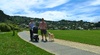 First full family outing. A few turns at the park on a lovely hot sunny day.