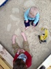 Fun in Ali's new sand pit thanks to Uncle Paul's handiwork.