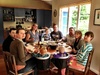 We fit a record 11 around the table for a BBQ lunch.