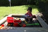 Alex in the sandpit on new years day
