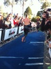 Dan finishes the swim leg of the Ironman
