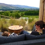 A nice spot for a wine - Mt Difficulty Vineyard.