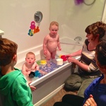 Bath time back at our place