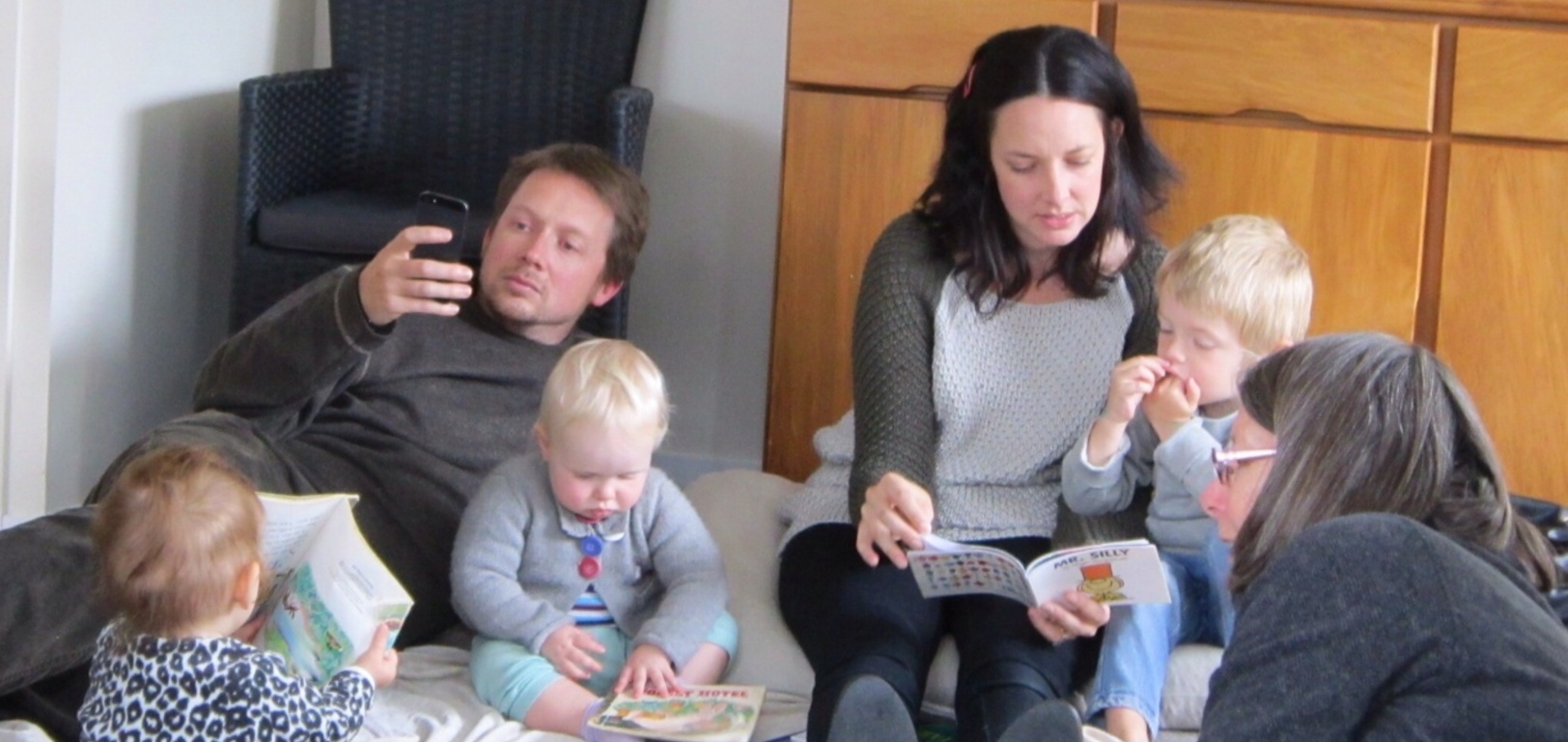 Story time at Granny and Poppas.