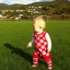 A slow walk around karori park. We made it half way around. Footballer perhaps?