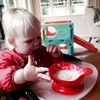 "Pordchir" is a favourite at the moment. So nice to see Olive using her spoon properly. Always have to keep some left in our bowls in case the "more more" happens.