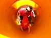 Munchkin tunnel action at the havelock north playground with daddy.