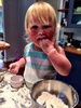 Never a dull moment baking with Olive.