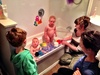 Bath and story time with the cuzzies who stayed for a sleep over!
