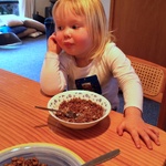 Olive wasn't as impressed with coco pops as I expected.