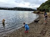 Avoided the downpour with a nice dog walk around Parramatta inlet with the Thompsons.