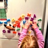 We visited Jan and Jerry so they could meet Iris. They gave Olive some fridge magnet letters which she loved racing from the lounge one at a time to place on the fridge.