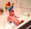 First time sitting down in the bath for months! Cup feet did the trick.