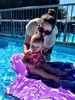 Fun in khandallah pool with Poppy & Nat. Olive was very confident this time in fact so keen to get in she climbed in before I had time to get her togs on, dress and shoes!. Loved being pushed around on a floaty and then the ring was a big hit.
