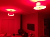 Playing with our new lounge LED lightbulbs with an iPhone App to change the colours. Psychedelic fun, dude!