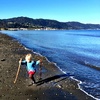 Fun at Petone beach on a crisp but beautiful morning.