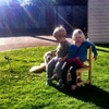 Enjoying the sunshine (photo stolen from Lana - thanks!)