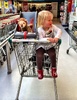 Olive refused to go in a normal trolley when Daddy had to do a quick run to the supermarket. Luckily the excitement of sitting next to Liony was enough to get her into the double trolley. Hope the interest lasts!