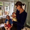 The Thompsons come to meet Iris. Thanks for a yummy lunch!