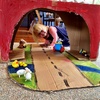 Fun with a box on a rainy inside day.