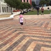 We finally had a trip into the city by bus! Olive enjoyed the popup beach in Civic Square.