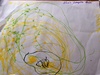 A while back when we had our live in guest Rosie the caterpillar, Olive drew some lovely pictures of what was happening. The first drawing was Rosie inside her green & gold cocoon, with leaves. The second was Rosie as a orange butterfly in a black cocoon with a green swan. Third was Rosie flying with her big orange wings and legs. Just magic.