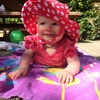 A hot day. With Olive under the weather with strep throat we kicked around home and had a lovely afternoon cooling off in the paddling pool. Iris loved exploring the deck, yes she is moving around, circular movements with feet pushing is quite affective.
