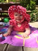A hot day. With Olive under the weather with strep throat we kicked around home and had a lovely afternoon cooling off in the paddling pool. Iris loved exploring the deck, yes she is moving around, circular movements with feet pushing is quite affective.
