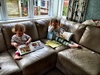 Iris loves copying big sister. In this instance it is lovely to see them both reading books.