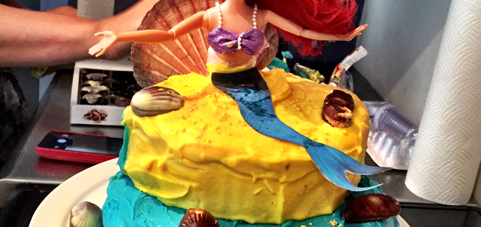 We hosted a fun little 4th birthday party for Olive and a few of her besties. Pass the parcel, chocolate frog hunt, bike and scootering, fishing. Followed by Ariel cake ("Ariel isn't made of cake mummy!").