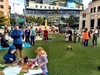 Wellington Playcentres all had their Monday session in civic square today. Great concept and lots of fun for Oli and Iriee.