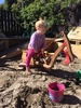 Iris got into dress ups today - a few! And started to get the hang of the sandpit digger! Tag: iris