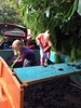 DIY Easter! Tom has nearly finished off the planter so before we were off at a wedding we were filling planters with a trailer full of soil, the girls loved mucking in on the trailer.