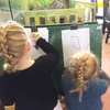 First paid haircuts, iris stated "I don't want to be a boy" concerned if her hair was cut short she would then be a boy. Bonus plaits after. Another 3kiddy outing tick!