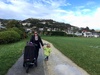 First family outing. A half walk/bike/scooter half around the park!