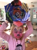 Giant flowers and face painting with Olive's friend Milli.