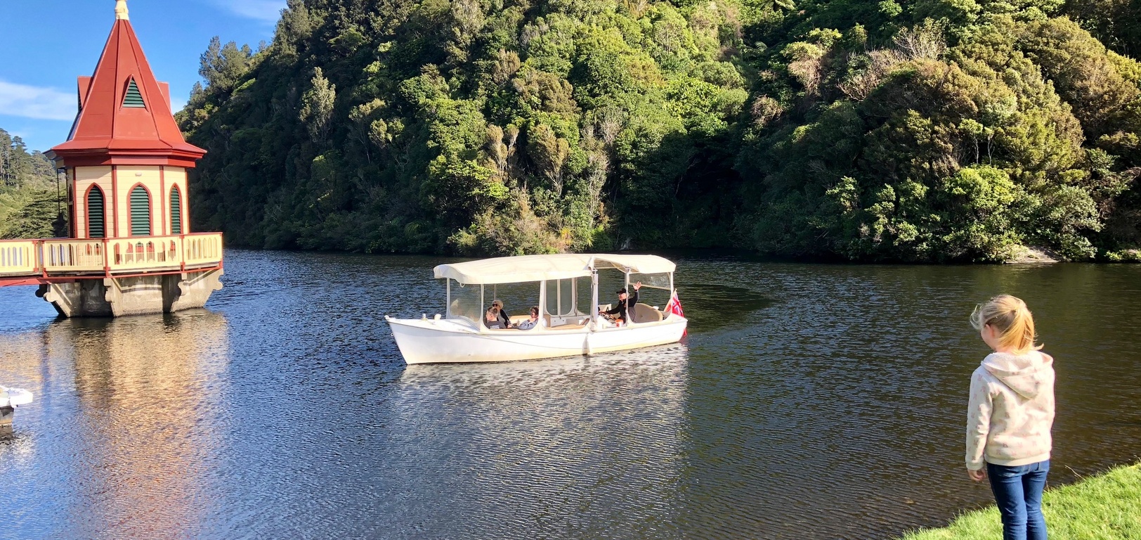 A lovely day for a Zealandia visit for a boat ride with Poppa and a walk. We are members now! Thanks Granny and Poppa!