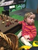 Kpc excursion to story place. One minute Juni pulling the vege, the next in them! They both had fun, iris enjoyed playing with Chloe