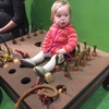 Kpc excursion to story place. One minute Juni pulling the vege, the next in them! They both had fun, iris enjoyed playing with Chloe