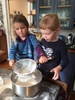 Iris and her friend Olive helped make Juni & iris's birthday cake for our family afternoon tea. Can't wait to see how it turned out!